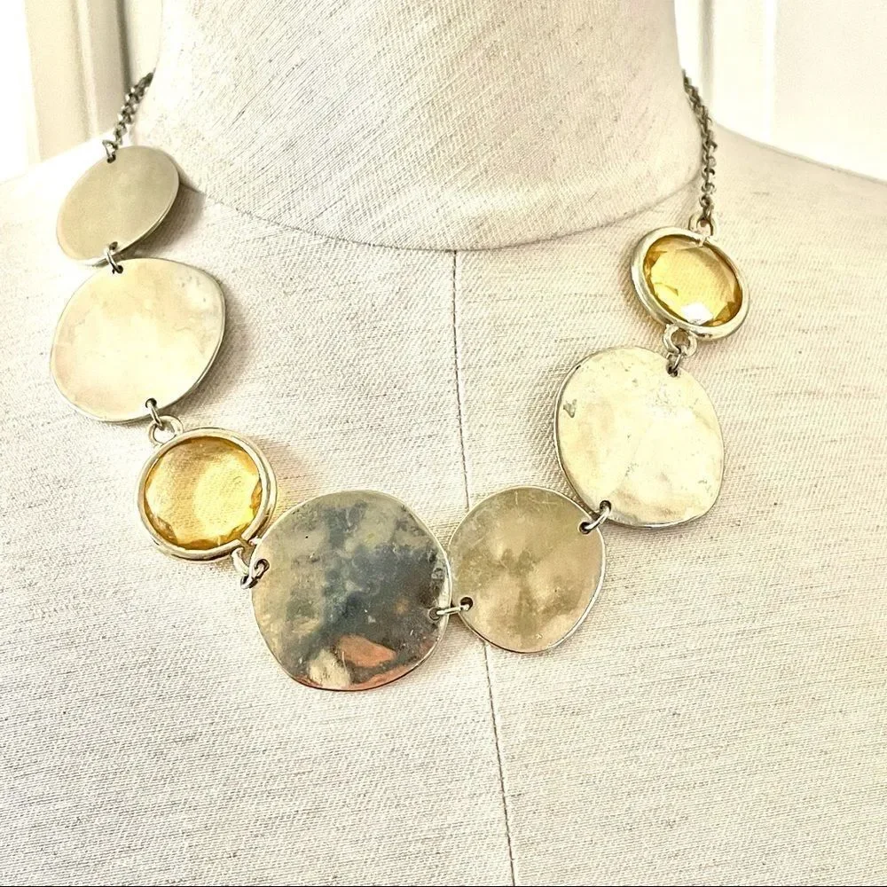 Chico’s gold disc necklace